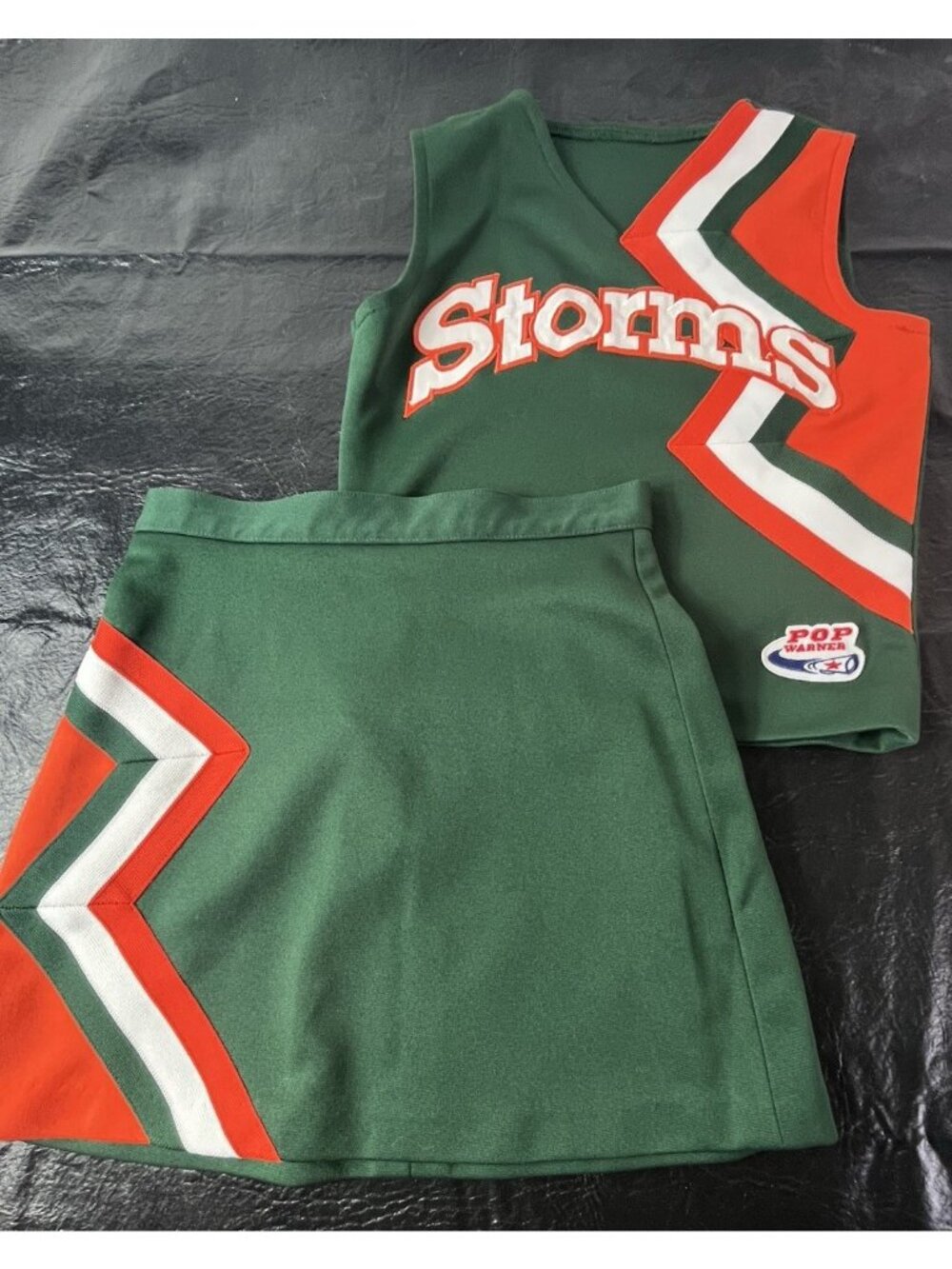Cheerleader Uniform Halloween Costume STORMS Miami Hurricanes Yth 30 Top 24 Skrt